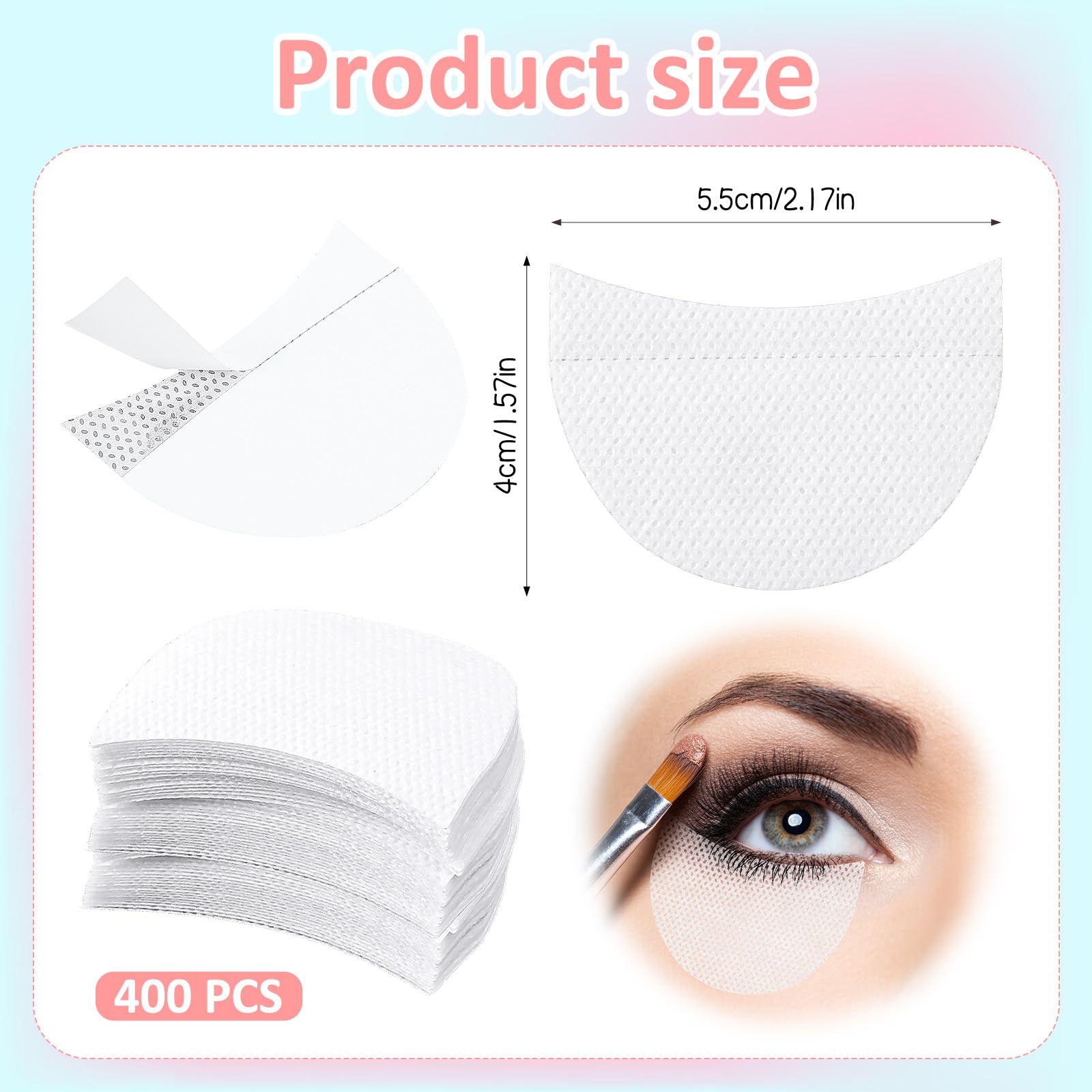 TailaiMei professional under eye patches applied to model for makeup protection.