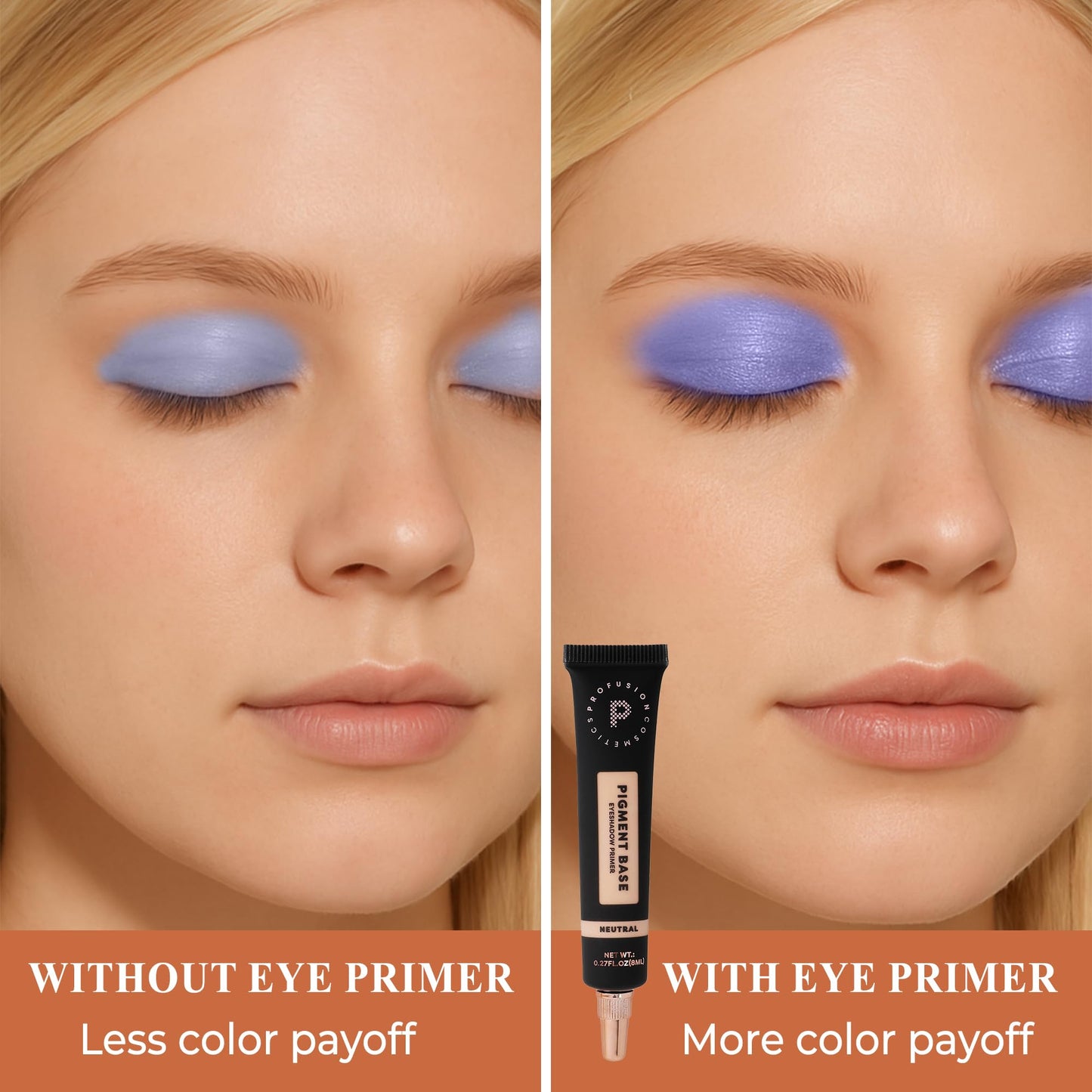 Profusion Cosmetics matte eyeshadow primer tube showing packaging details