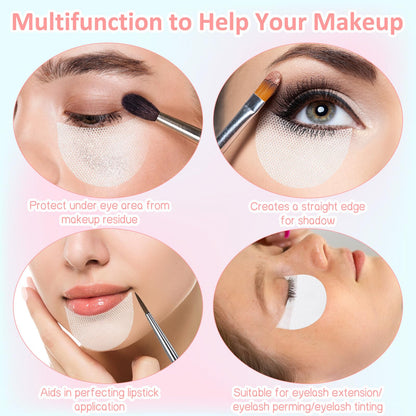 TailaiMei disposable makeup shields close up of the gentle adhesive backing.