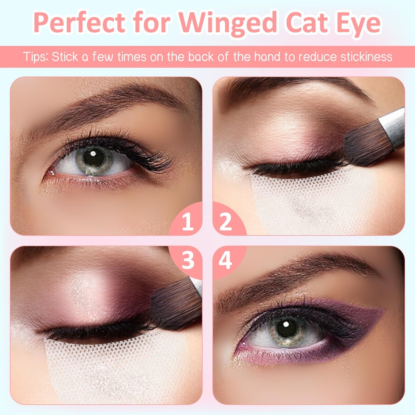 TailaiMei eyeshadow stencil stickers used during professional eyelash extension services.