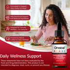 Onaise Cayenne Pepper Drops ingredients label close up.