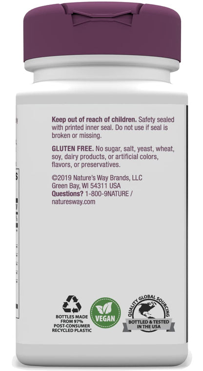 An authentic bottle of Nature's Way Leg Veins circulation support capsules available for delivery across India.