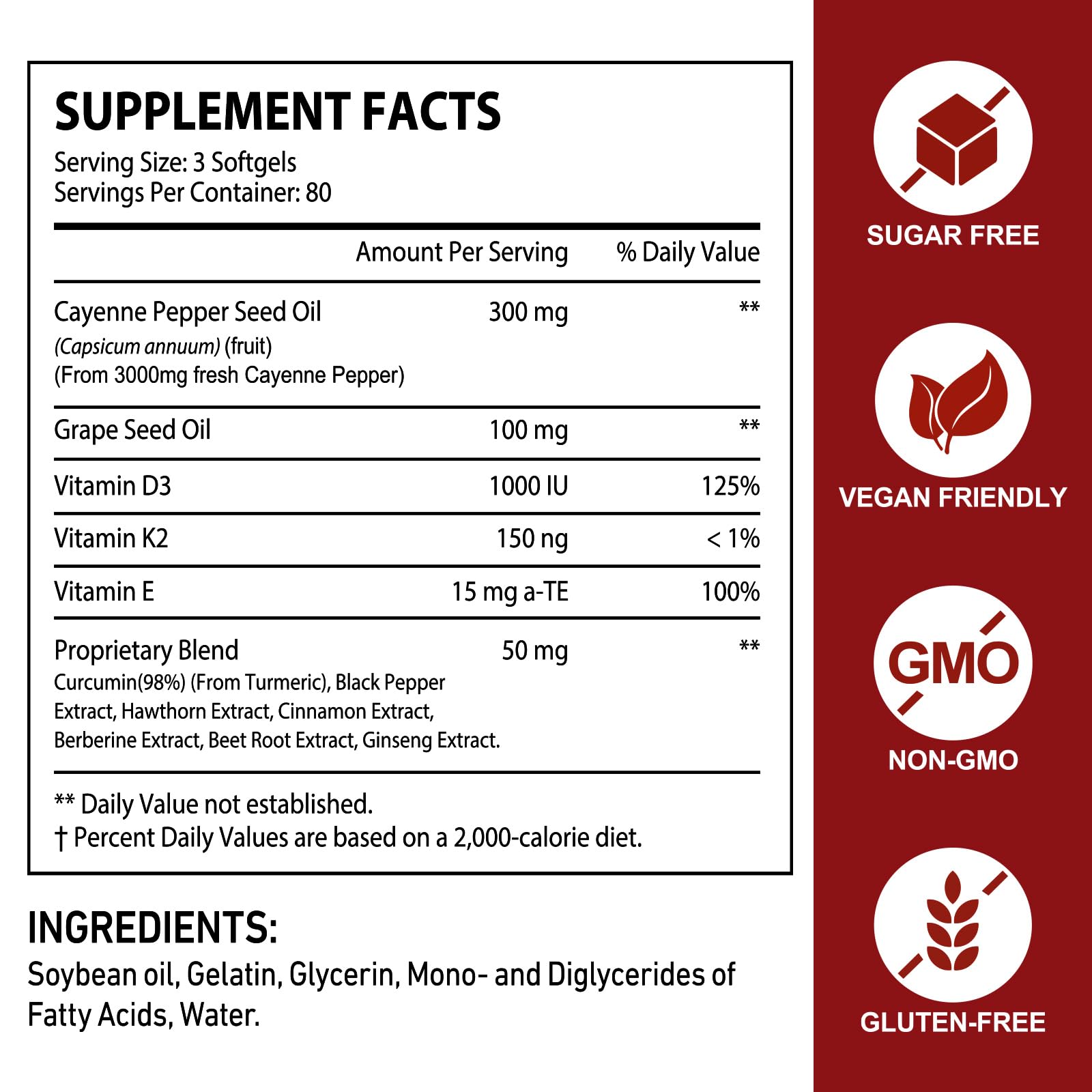 Authentic FANSHI cayenne pepper softgels 80 day supply packaging close up
