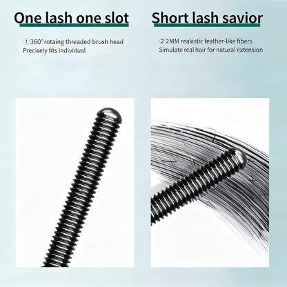 Polished silver chrome packaging of BLUE LOVE professional eyelash primer container
