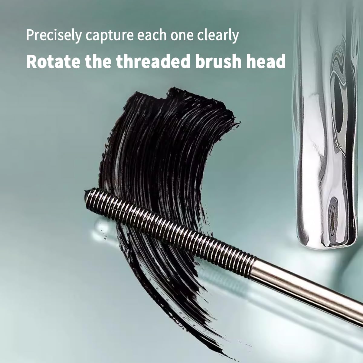 Waterproof lash primer base being applied to natural eyelashes for volume boost