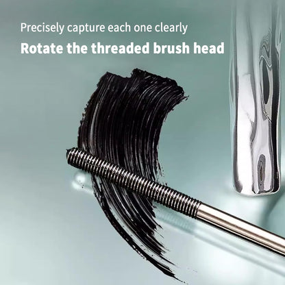 Waterproof lash primer base being applied to natural eyelashes for volume boost