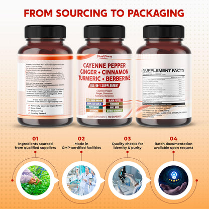 PEAKPURY authentic USA imported health supplement bottle showing five month supply count