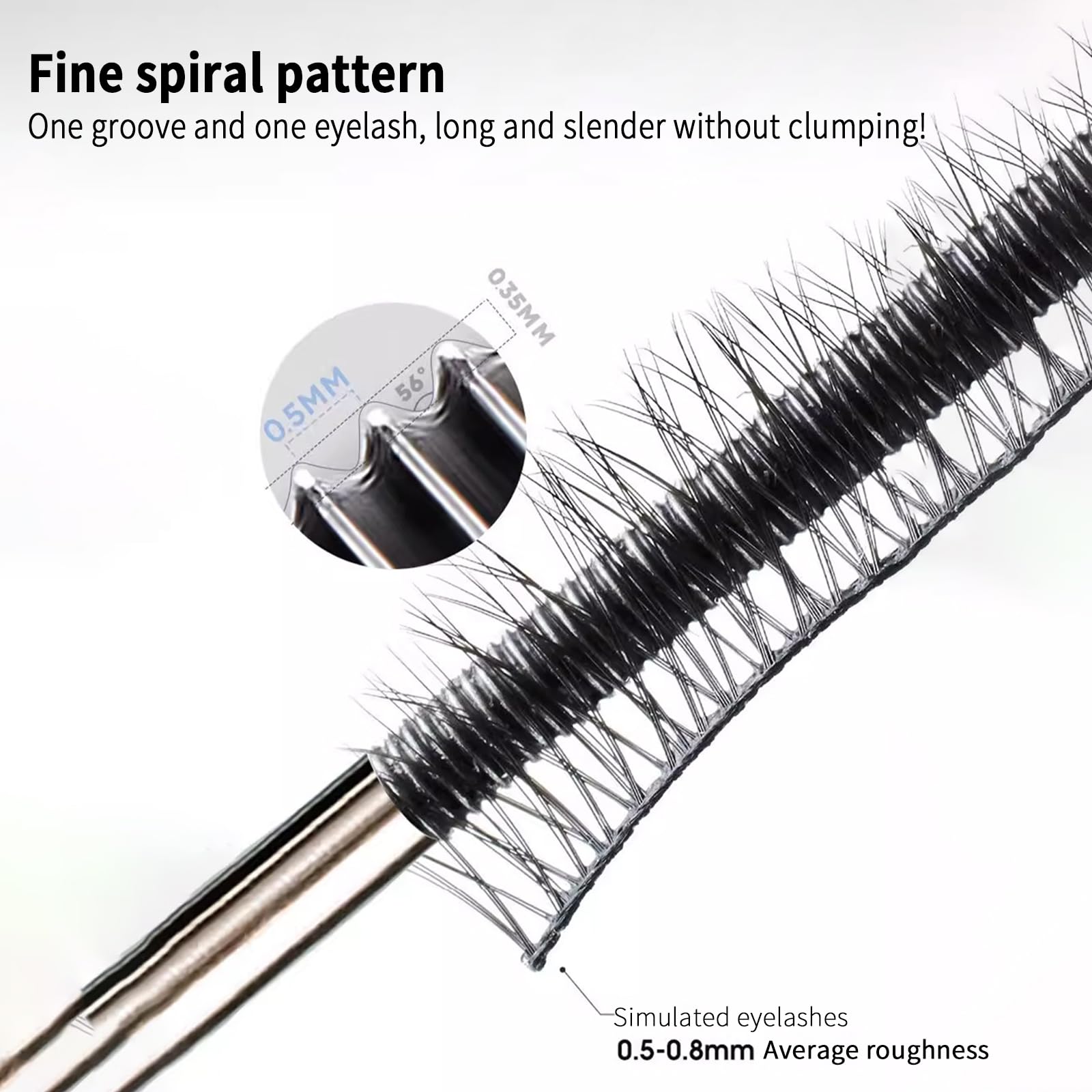 Before and after comparison using black volumizing mascara base for natural lash extension