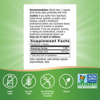 Close up of the imported plant based capsules containing pure warming herb powder inside the bottle