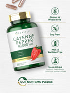 Carlyle Cayenne Pepper 150 count herbal capsules size reference and appearance