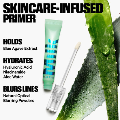 Milk Makeup Hydro Grip Eye Primer packaging box details with ingredient listings.