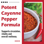 Back label of AuriLabs Cayenne Pepper capsules showcasing grape seed and beetroot ingredients list