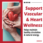Side view of AuriLabs heart wellness and blood vessel circulation support supplement bottle