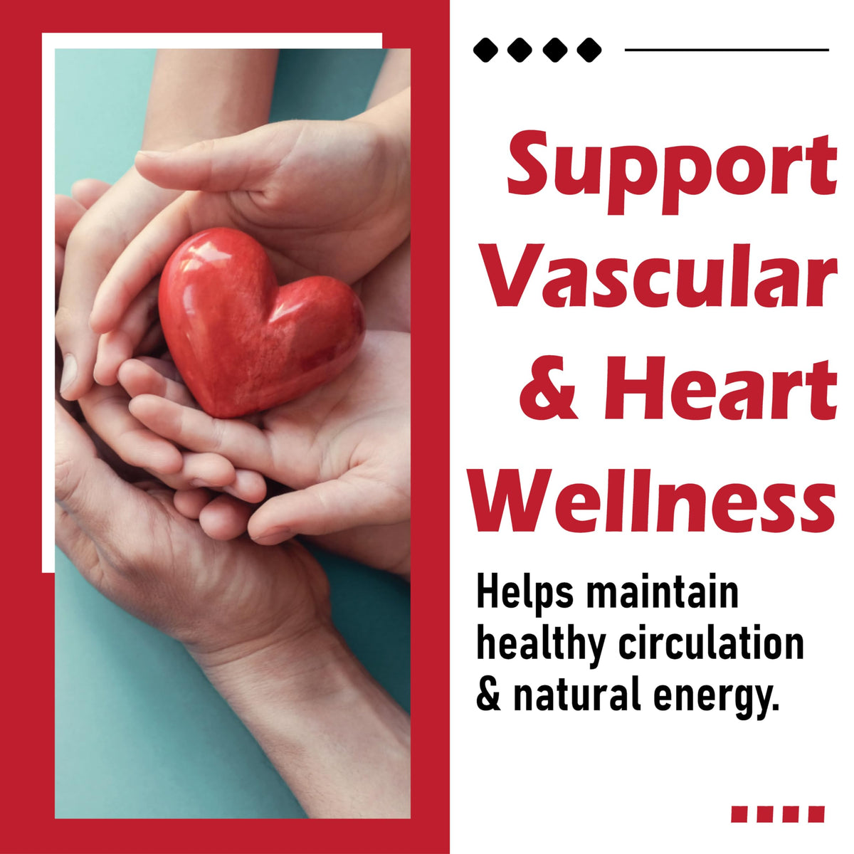Side view of AuriLabs heart wellness and blood vessel circulation support supplement bottle