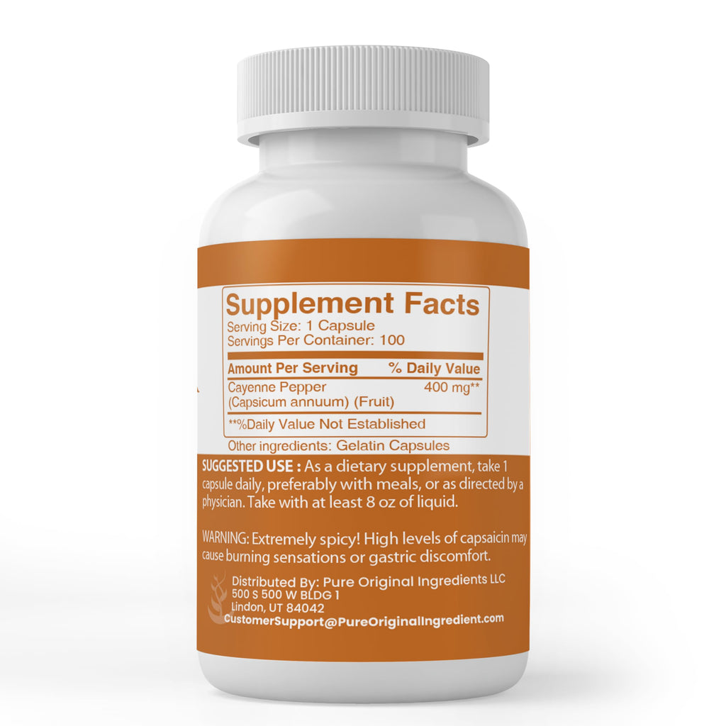 Pure Original Ingredients Cayenne Pepper USA imported product certification