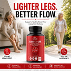 HerbaMe leg vein wellness formula bottle containing one hundred and twenty non GMO capsules