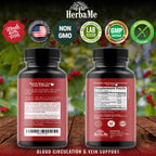 HerbaMe blood flow care supplement bottle isolated on a clean merchant background