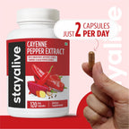 Two month supply packaging of STAY ALIVE blood circulation support vegetable capsules