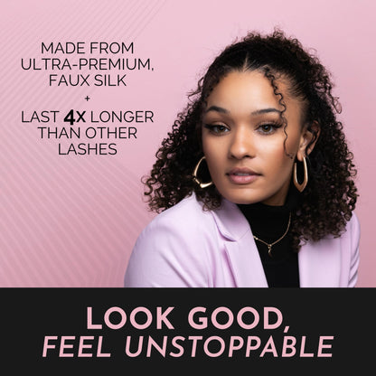 Luxillia eight dimensional natural looking magnetic fake extensions layout.