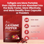 Cayenne pepper seed oil capsules for blood vessel health support