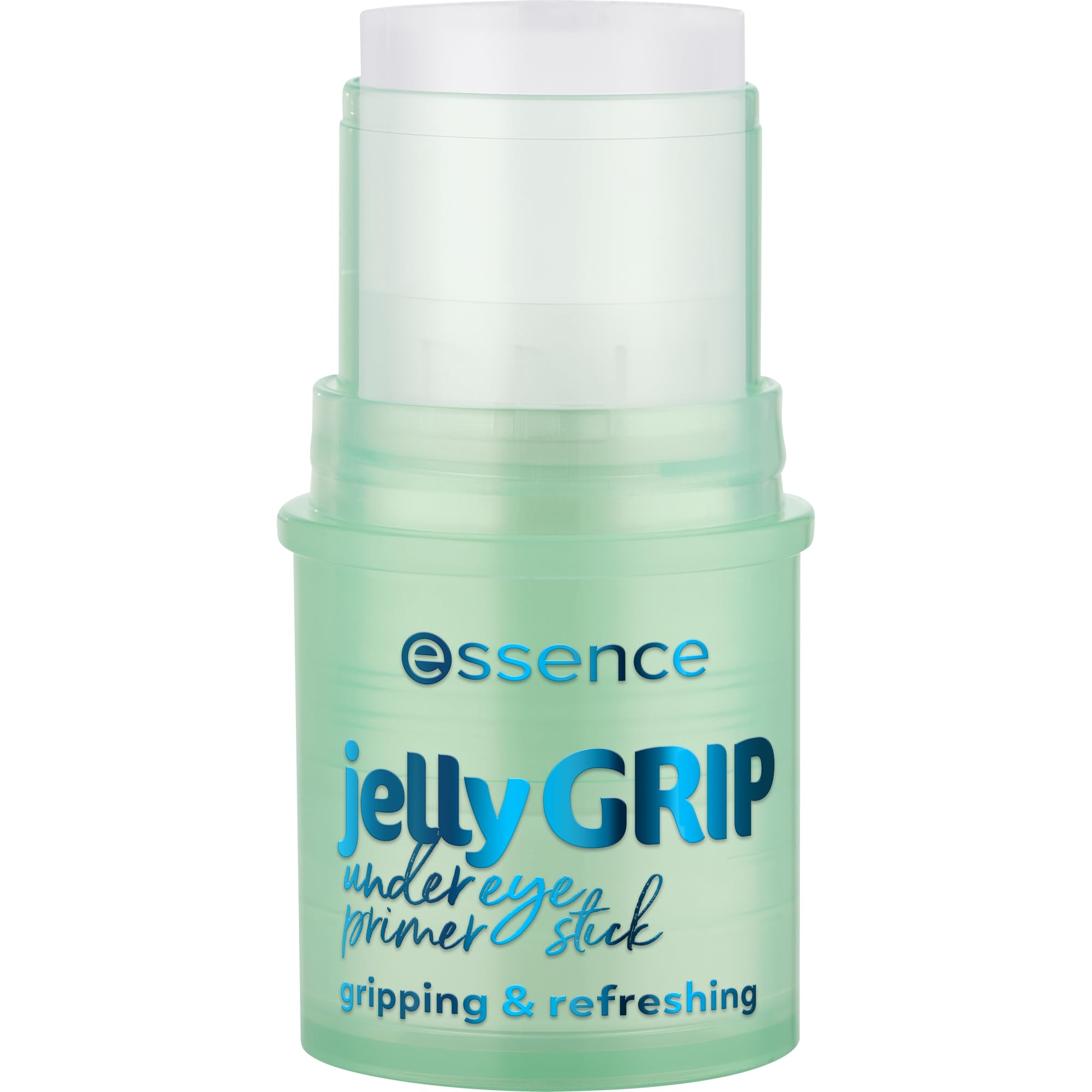 Essence Jelly Grip eye primer stick twisted up showing the cooling gel texture