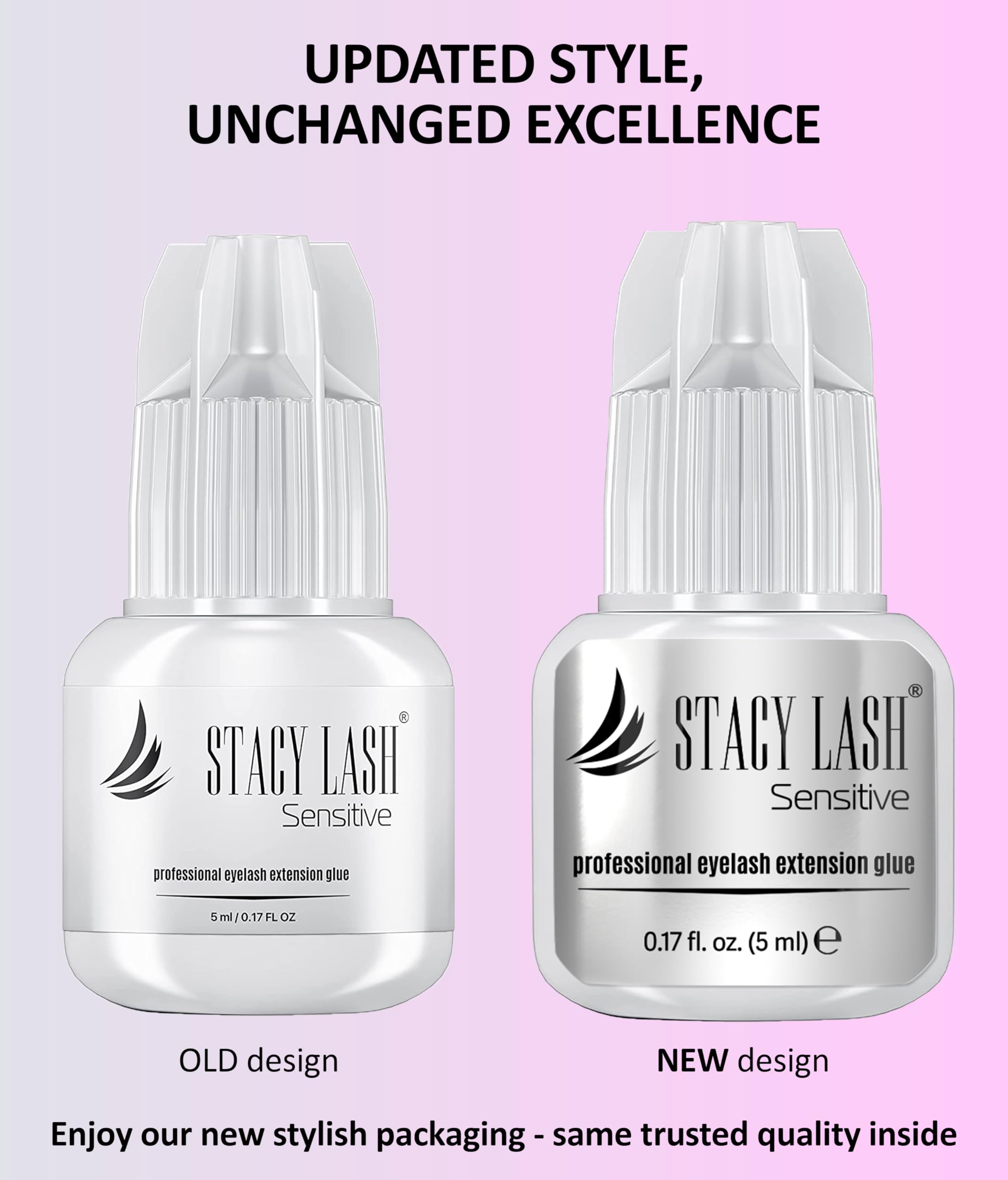 Professional black eyelash extension glue five milliliter bottle