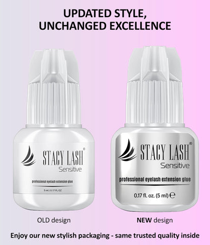 Professional black eyelash extension glue five milliliter bottle