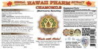 Hawaii Pharm Chamomile herbal supplement crude tincture liquid dropper display