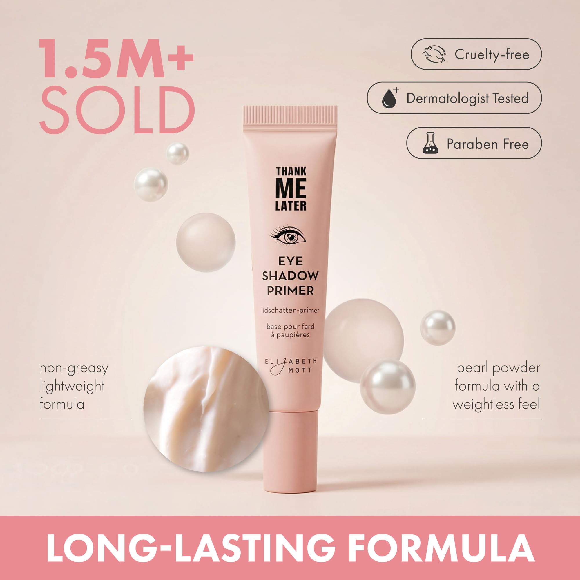 Long lasting eye primer base for oily lids texture shot