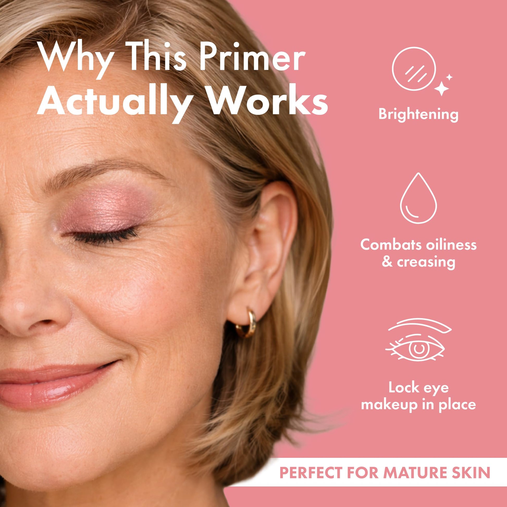 Waterproof transparent eye primer cream swatched on hand