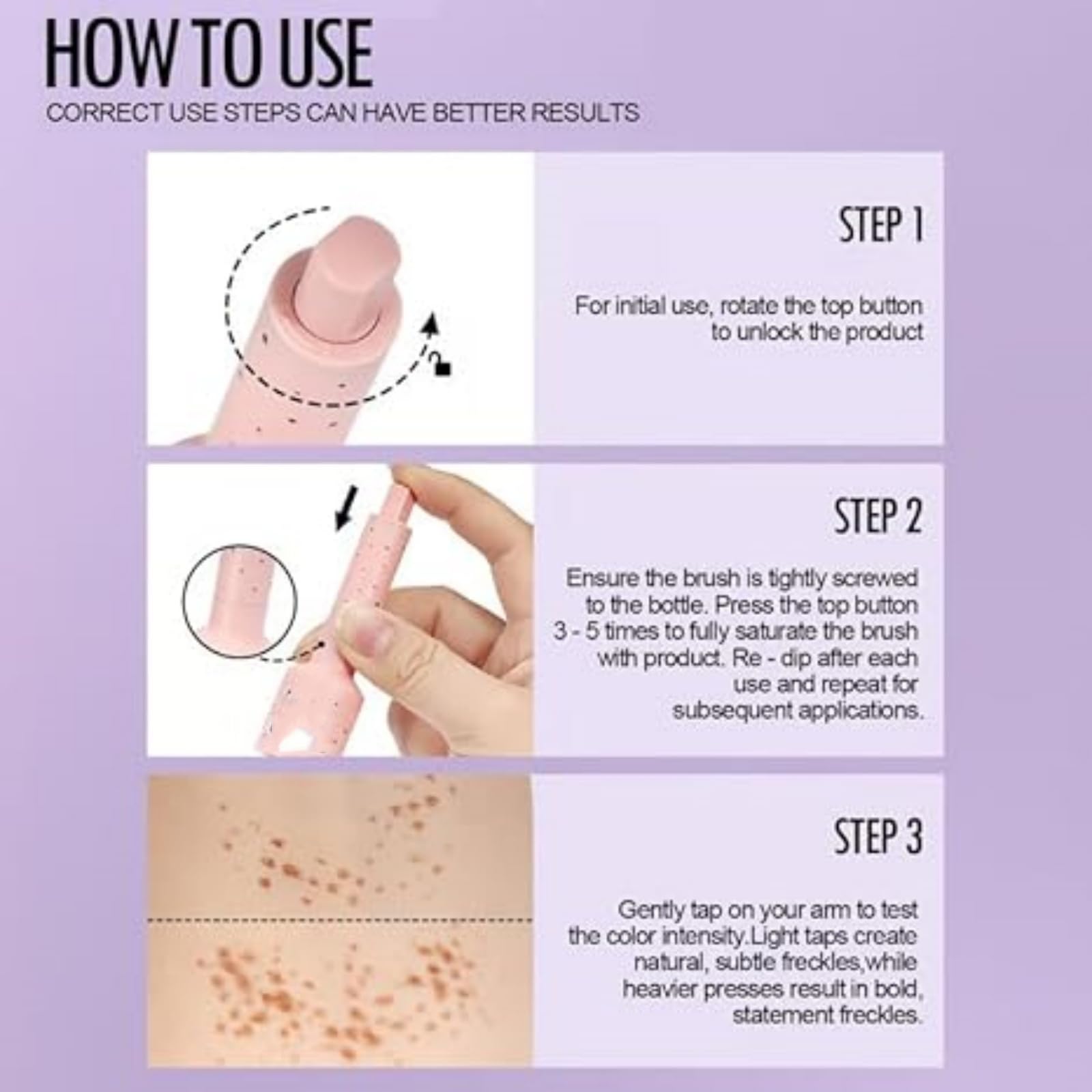 Waterproof faux freckle makeup tool for sunkissed look