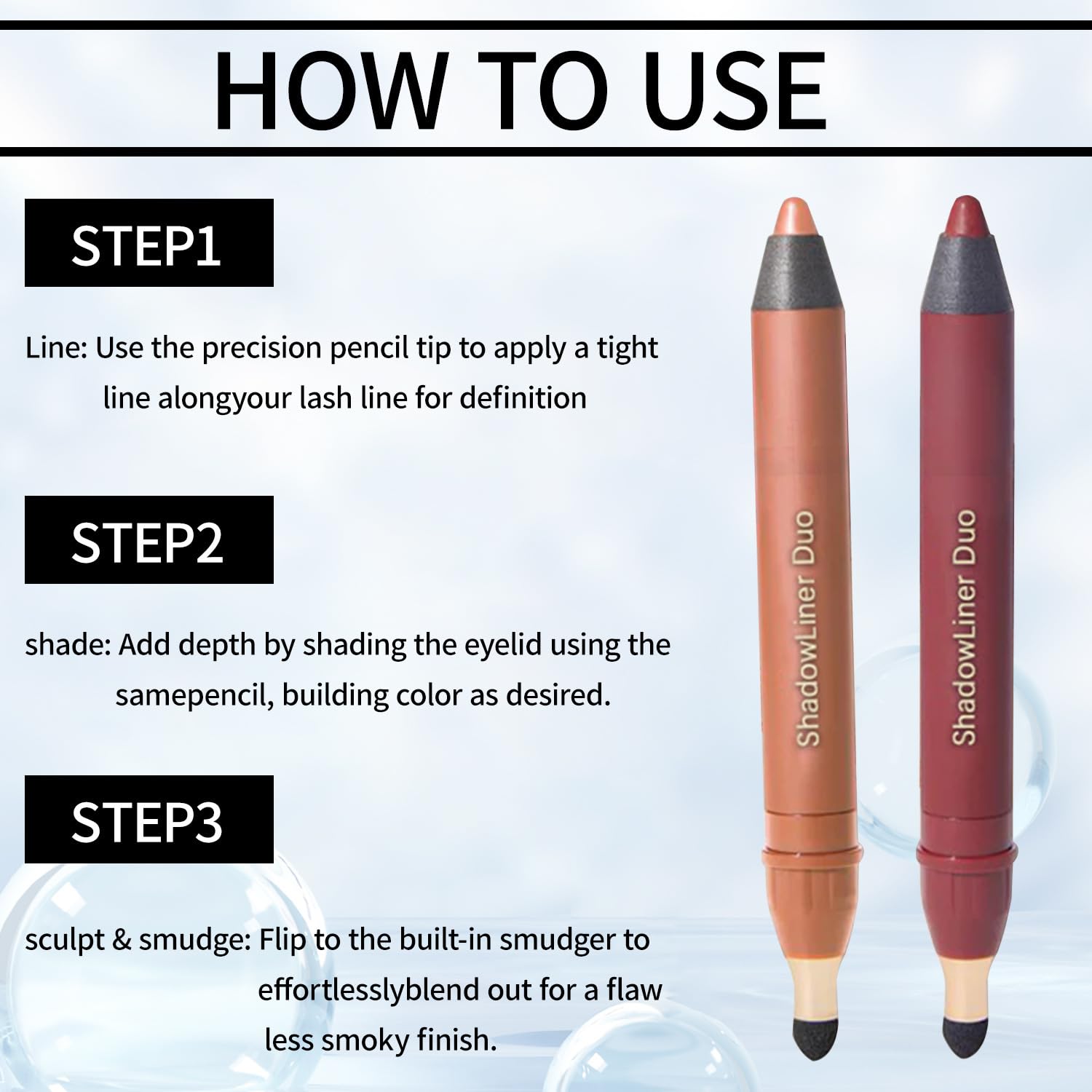 Professional packaging of Max and More shadow liner duo