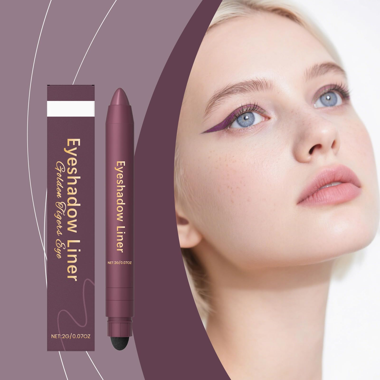 Close up of the precision eyeliner tip on the 2-in-1 shadow stick