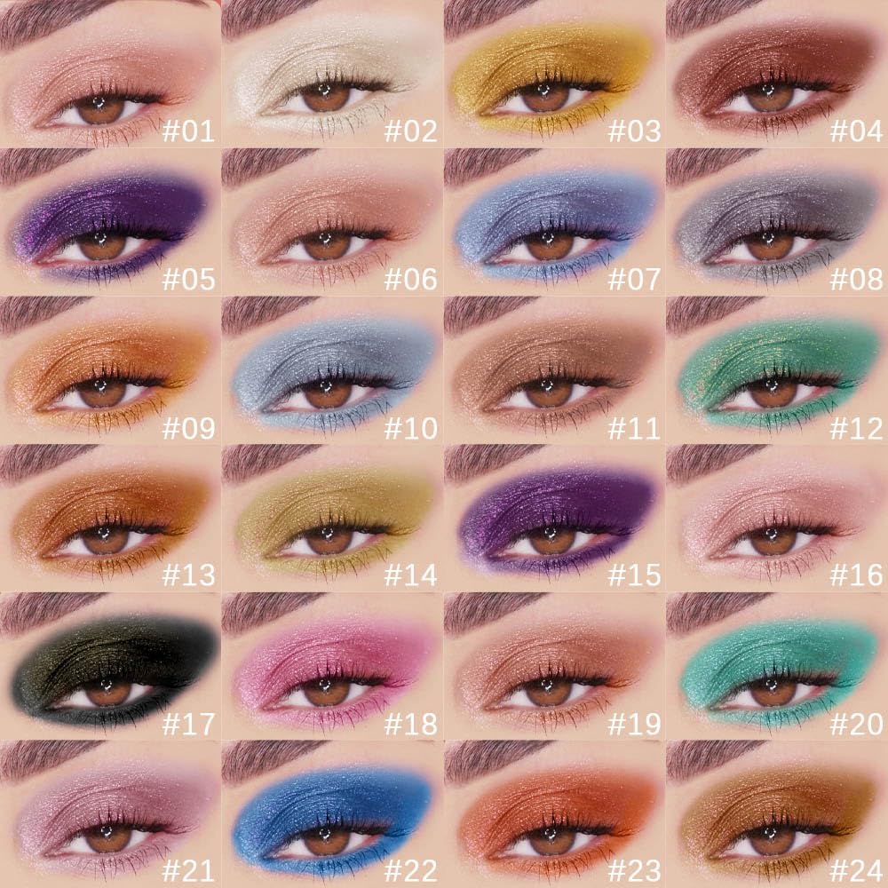 Hand swatch showing pigmented teal glitter eyeliner texture