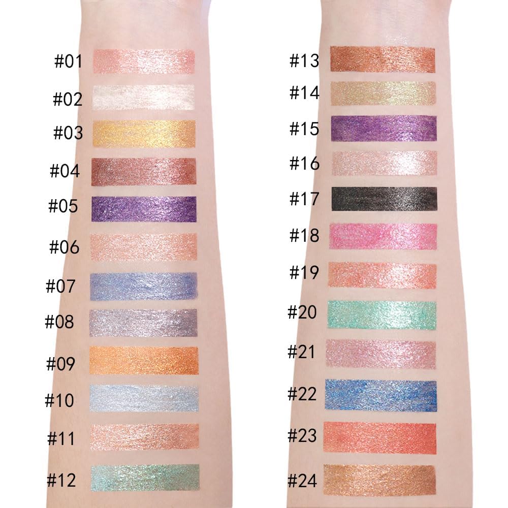 Evpct glitter eyeshadow packaging with star-themed artwork