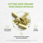 Secrets of the Tribe Cardamom 120 vegetarian capsules supplement label showing organic certification ingredients