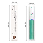 Full set of Evpct liquid glitter eyeliner in teal shade