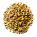 A handful of authentic unbleached German chamomile flowers sourced directly from Egypt