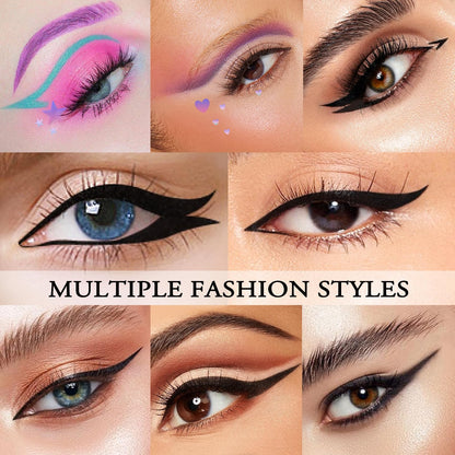 Full set of 8 sheets of eyeliner and eyeshadow templates
