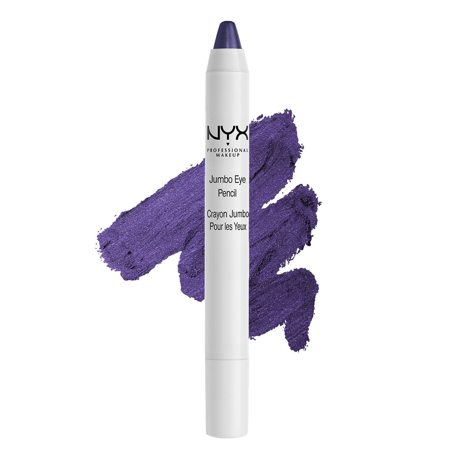 Close up of NYX Jumbo Eye Pencil Purple pigment texture
