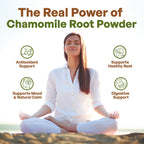Back label of Go Nutra chamomile extract displaying non-GMO and vegan ingredient certification.
