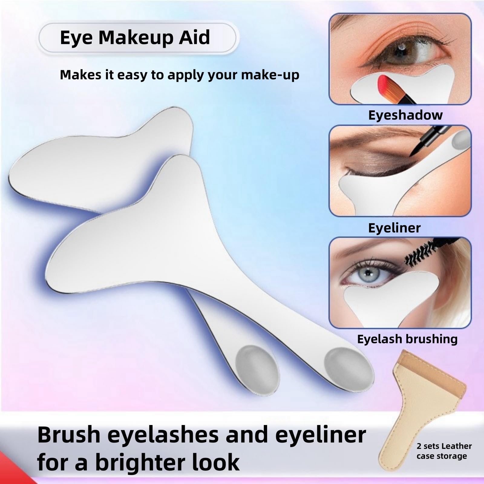 Hunqia eyeliner guide and eyeshadow stencil application