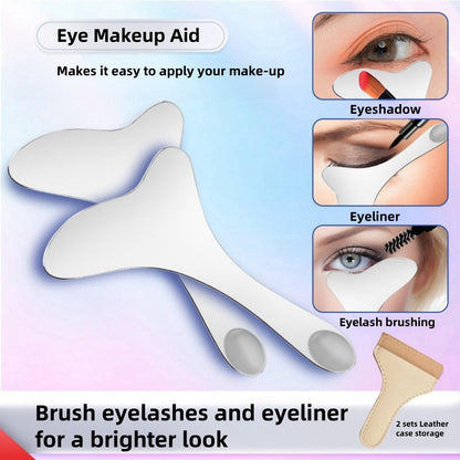 Hunqia eyeliner guide and eyeshadow stencil application