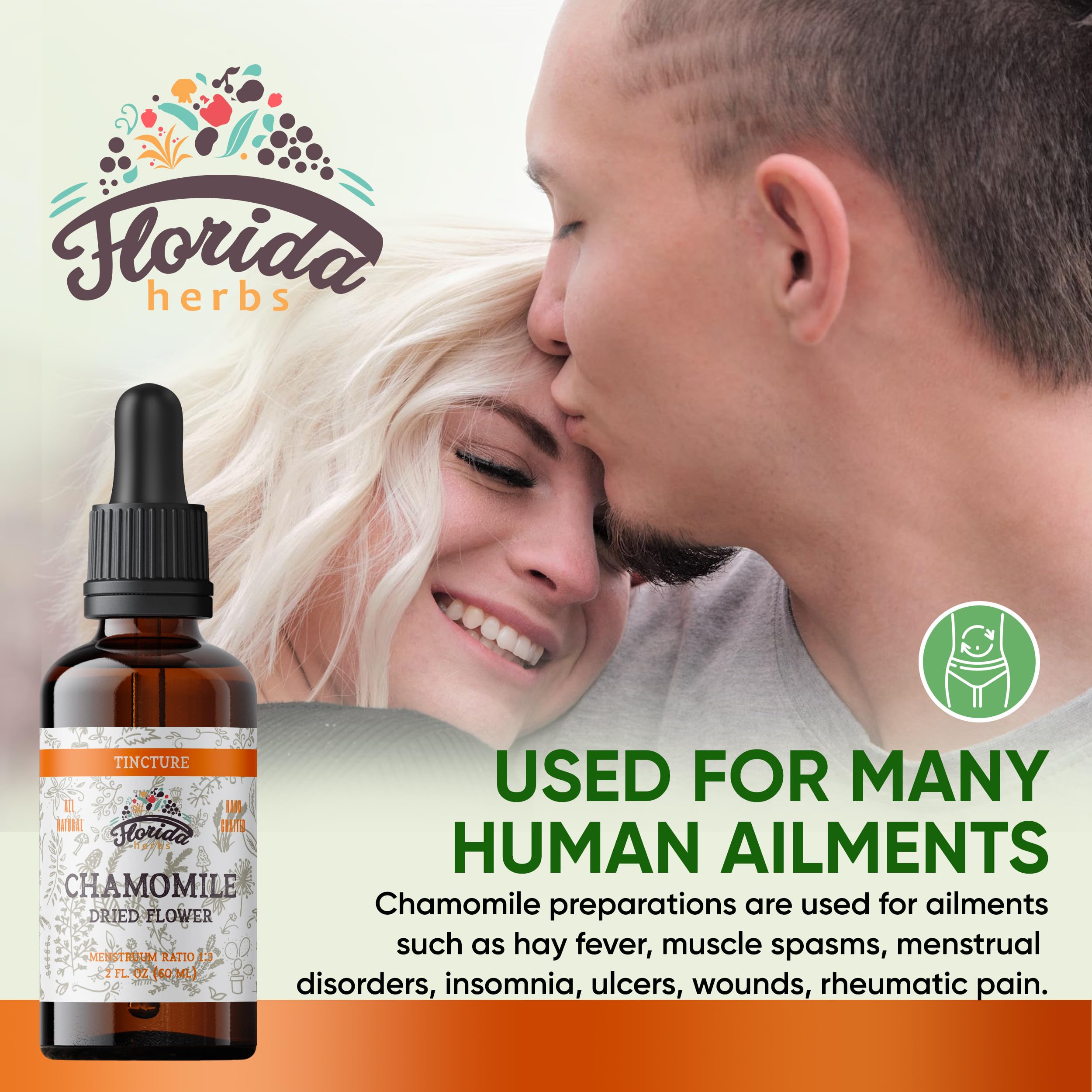 Florida Herbs Chamomile Extract 670mg label showing supplement facts