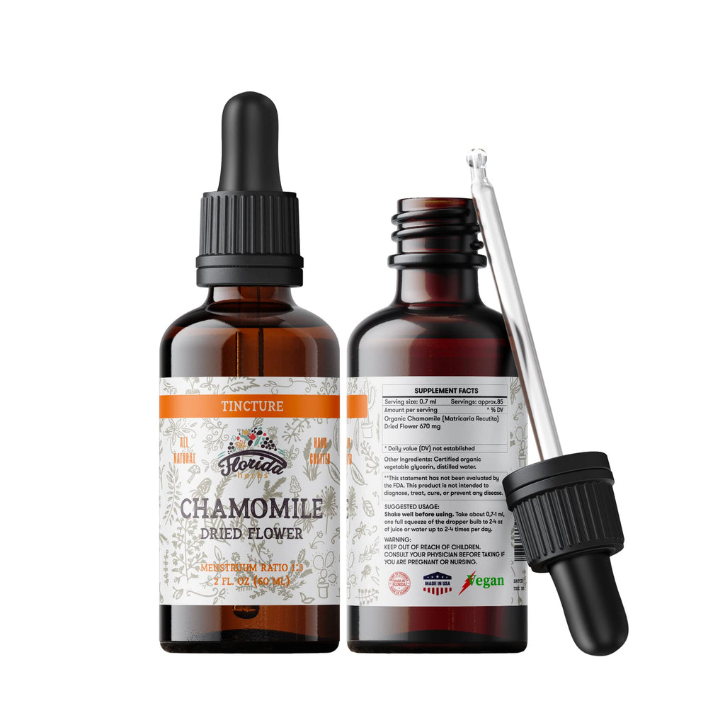 Vegan non GMO gluten free chamomile tincture certifications statement