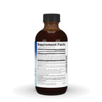 Back label view of imported kids calming syrup detailing full herbal ingredients including chamomile and lemon balm.