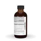 Planetary Herbals Calm Child 118ml amber bottle with dropper cap illustrating proper child supplement administration.