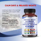 PeakPury stress management supplement nutrition facts label closeup