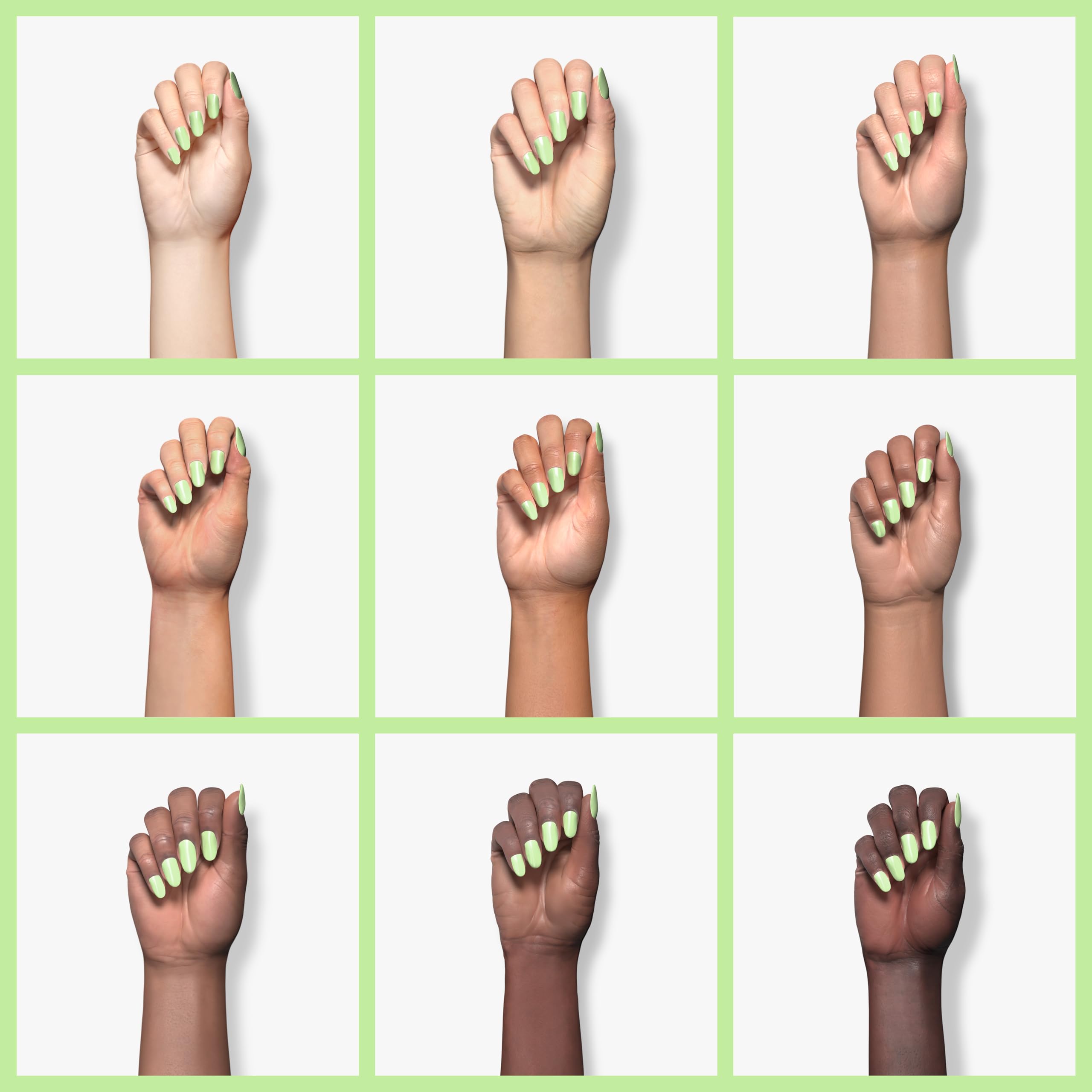 Close up of L.A. Girl Flex neon green nail polish bottle