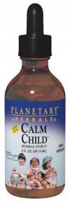 Planetary Herbals Calm Child package back label listing herbal ingredients